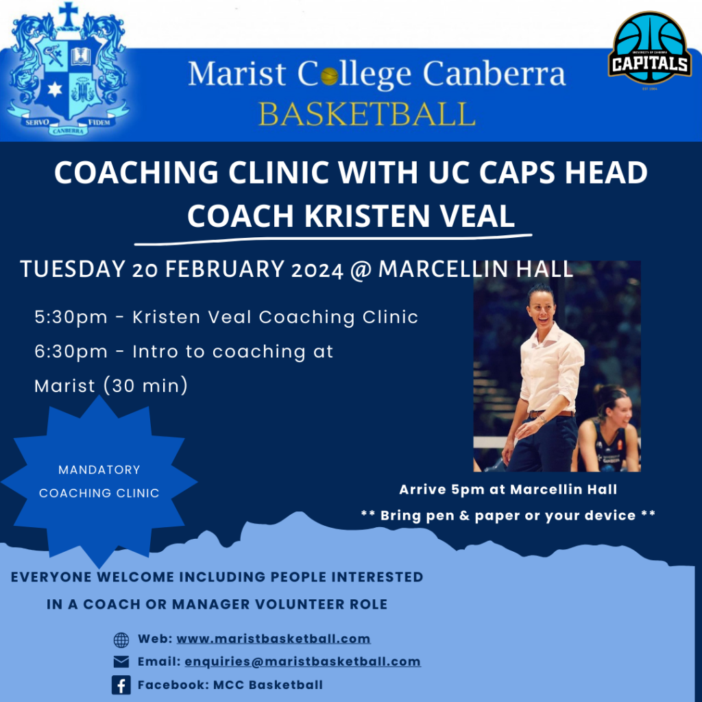 Mandatory Coaching Clinic Tuesday 20 February 2024 UC Caps Head Coach   Coaching Clinic 1024x1024 